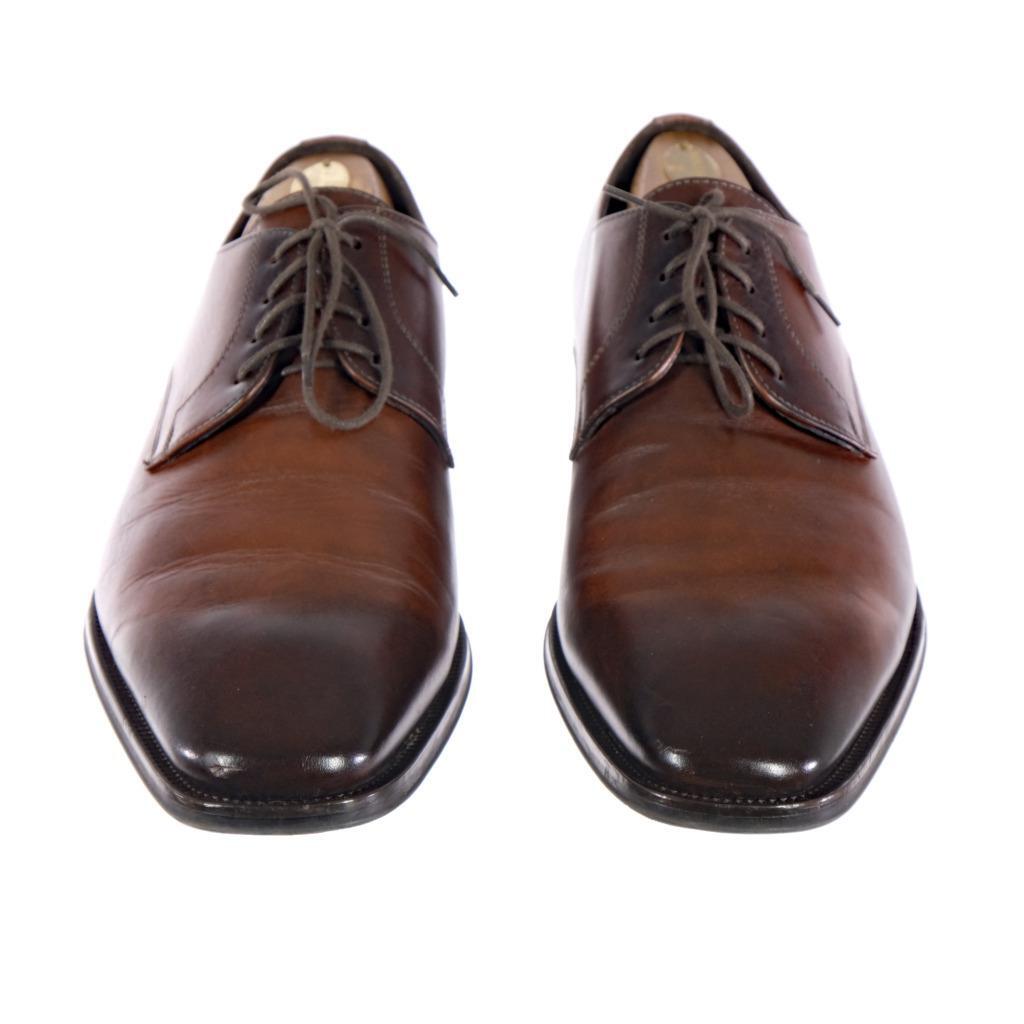 SAOLA Scarpe eleganti Oxford TO BOOT NEW YORK taglia 10.5 ITALIA Pelle Marrone Ombra