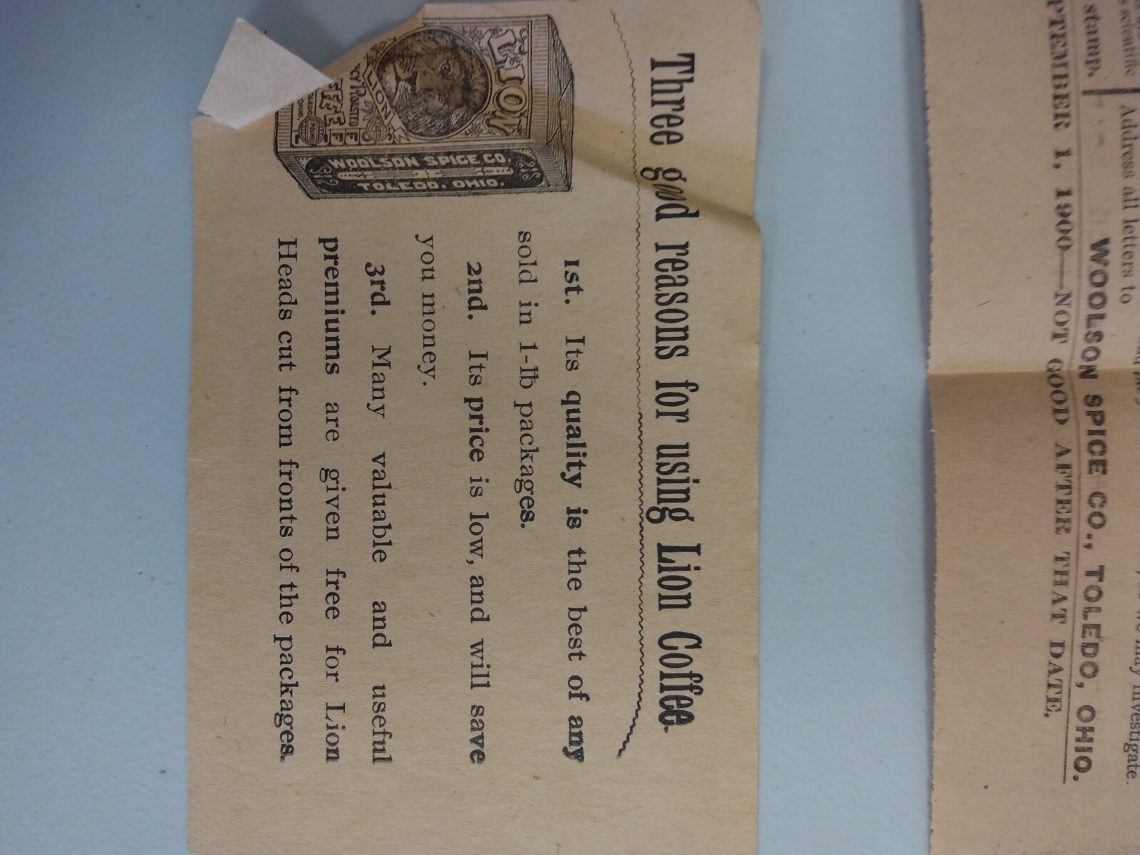 Lion Coffee Advertising Plankinton South Dakota Toledo Ohio eBay