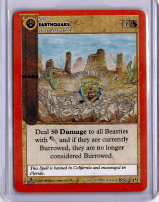 #89/159 - EARTHQUAKE - REGULAR - CRYPTID NATION 2ND ED - METAZOO - ENGLISCH