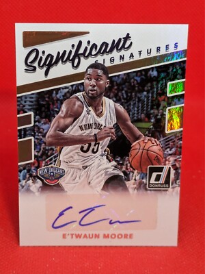 2017-18 Panini Donruss Significant Signatures E'Twaun Moore #SS-EM Auto