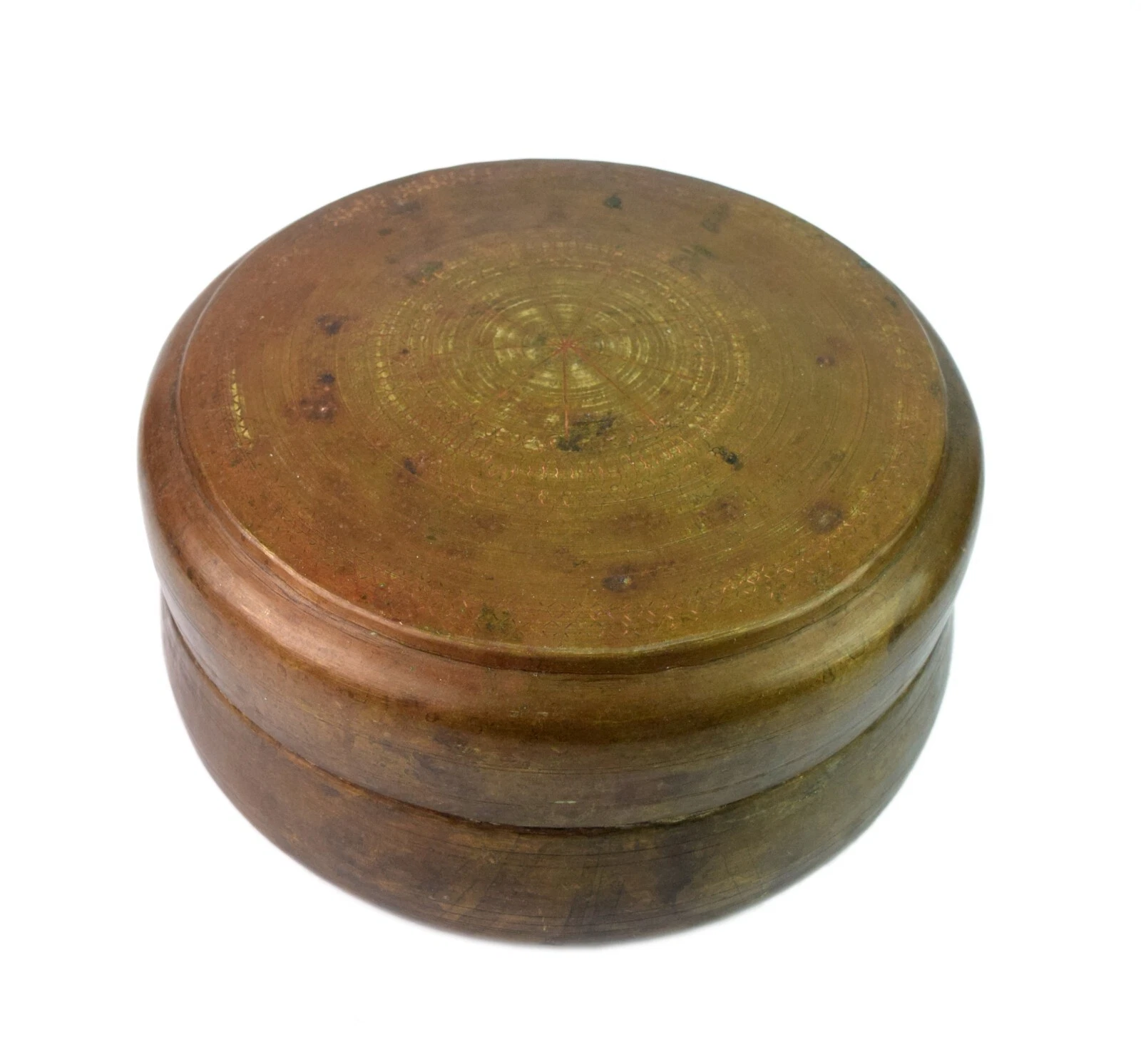 Old Kitchenware Trinket Box Big Round Shape Chapatti Bread Storage Box. G66-1143