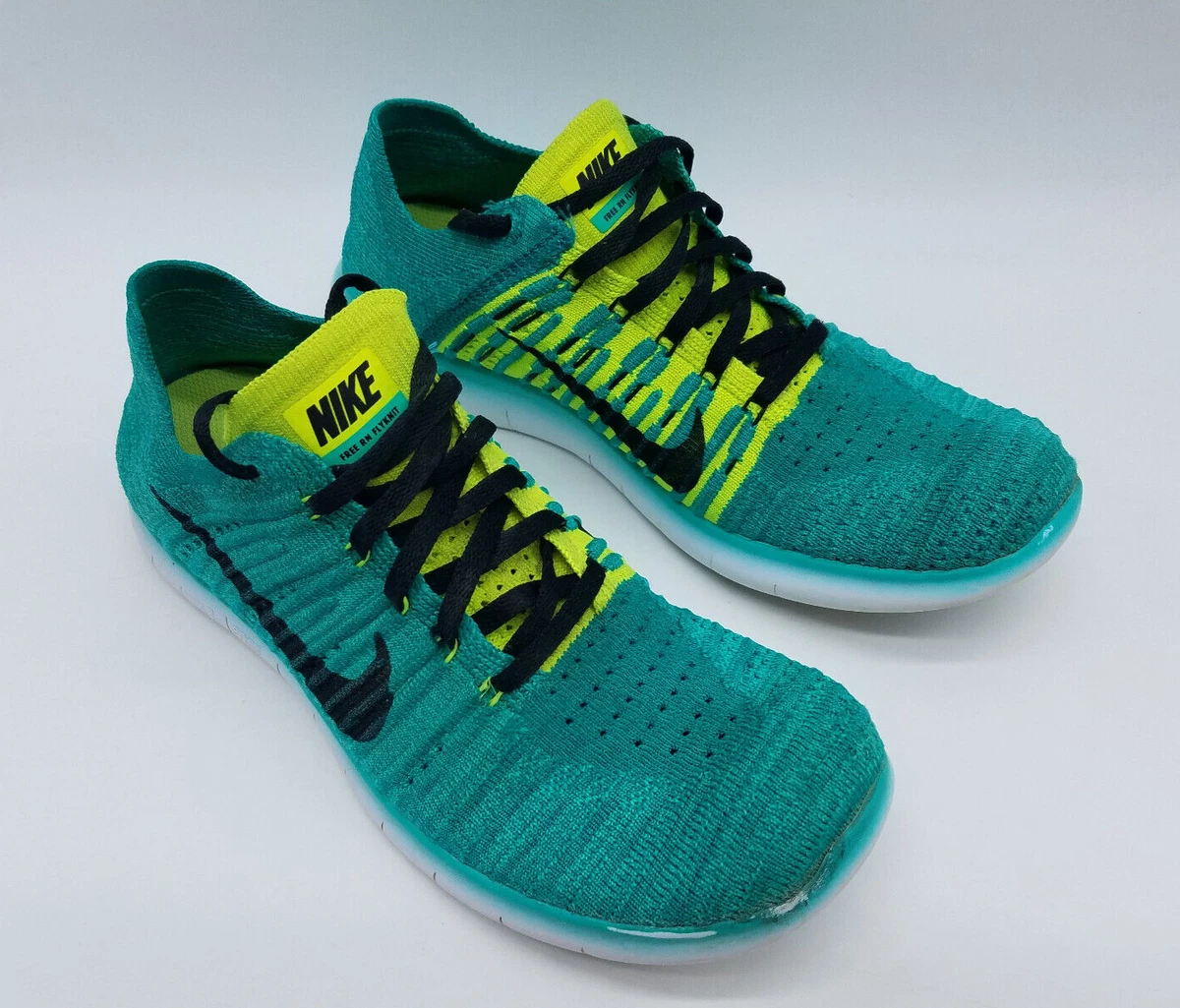 Nike Free RN Flyknit (GS) Youth&#039;s Running Shoes Size 6.5Y Women&#039;s Size 8 Green eBay