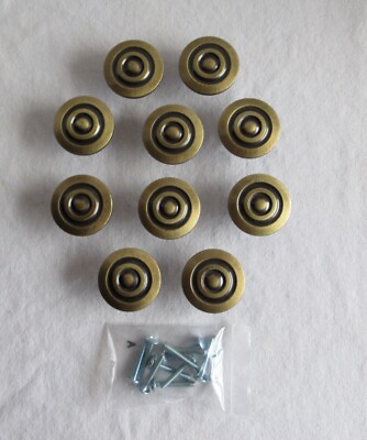 Amerock knobs pull 1 1/2'' Colonnade Round bulls eye Cabinet Drawers shutters- 10