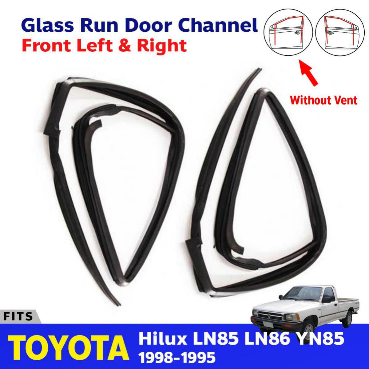 Glass Run Channel Seal Rubber Fits Toyota Hilux LN85 LN86 2D Pickup 1989-95 Pair