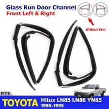 Glass Run Channel Seal Rubber Fits Toyota Hilux LN85 LN86 2D Pickup 1989-95 Pair