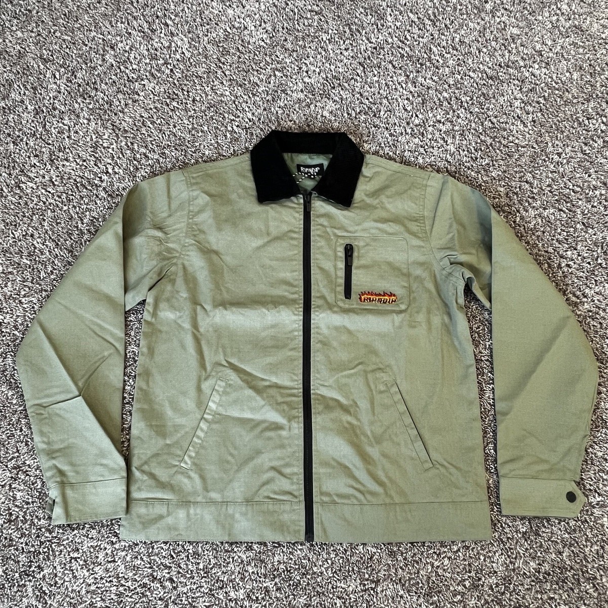 Men's Rip N Dip Highway To Heck Work Jacket Military Green Size S