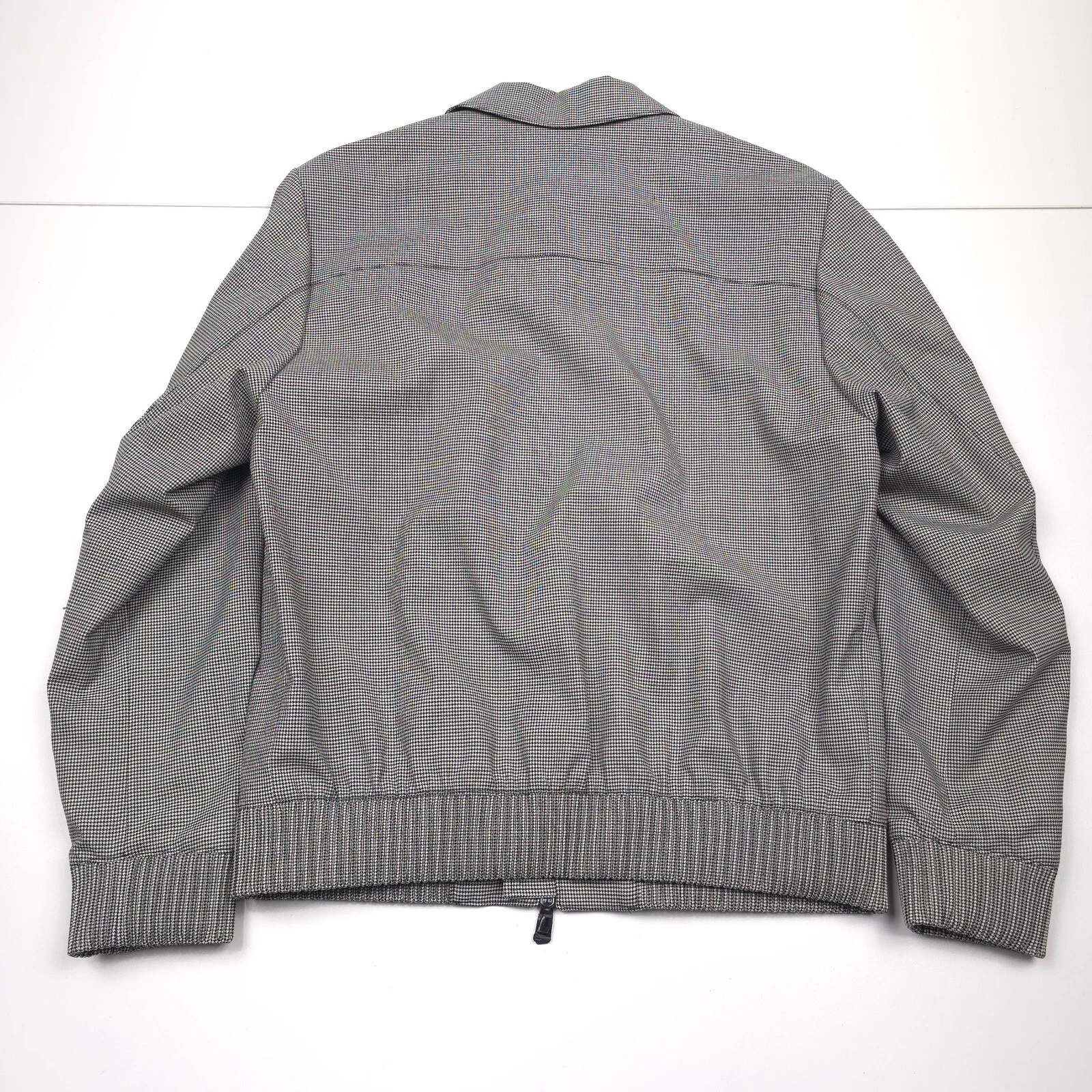 Hugo Boss C-Hanry-Wing Jacket Mens 40R Houndstooth Slim Fit Wool Full Zip NWT image 13