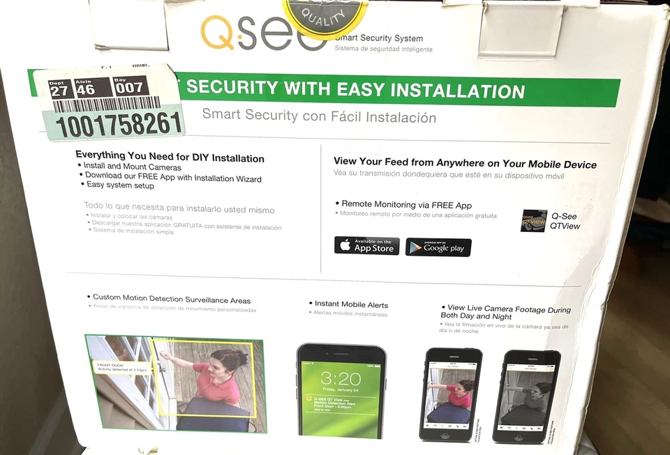 Q.see.Smart Security System.HD1080p.8CH DVR+8 Cameras (open box) - Image 3 of 4