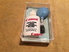 Vintage 1980s Canon OEM Lens Cleaning Kit Tissues Anti-Fog Fluid Cloth