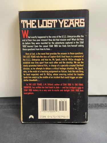 1990 Star Trek Original Series The Lost Years Pocket Books Paperback - Picture 2 of 2
