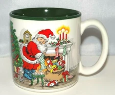 Creative Concepts 12oz. Santa Christmas  Holiday Coffee Mug Milk Cup 1992 Korea
