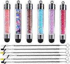 6 Pack XRONG Colors Crystal Capacitive Mini Stylus Universal Touch pink/blue