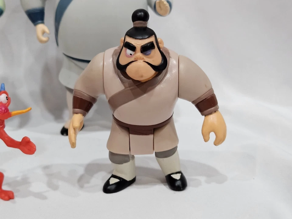 Disney Mattel Mulan Action Figure Lot – Shang, Mulan, Yao, Ling, Chien-Po Mushu - Image 2 of 4