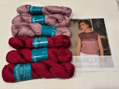 Expression Fiber Arts - Ephemeral Fingering - Balance Point Top Kit with pattern