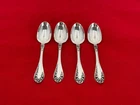 Set of 4 Antique Wallace Sterling Silver Rose Demitasse Spoons LX-8