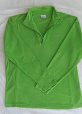 Columbia M Women's Super Soft Fleece Pullover Green 1/4 Zip