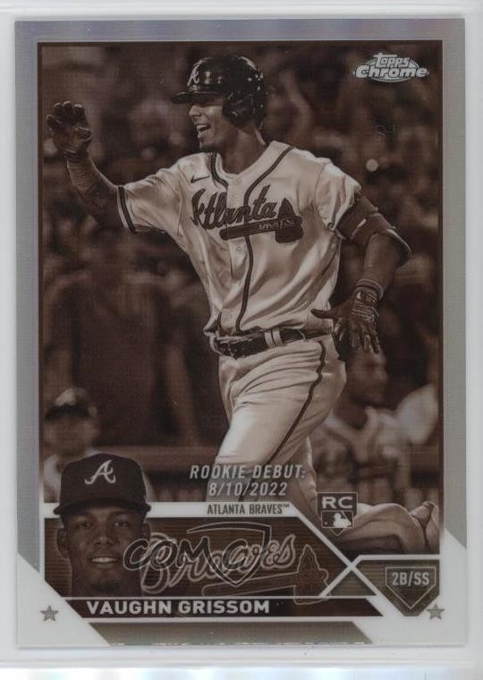 2023 Topps Chrome Update Rookie Debut Sepia Refractor Vaughn Grissom 1py9