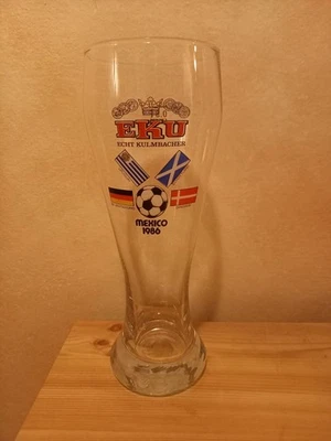 Weizenbierglas 0,5L, EKU Kulmbach, Fussball WM 1986 - Bild 1 von 2