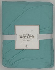 Pottery Barn Teen Diamond Ruched TWIN Duvet Cover Light Pool