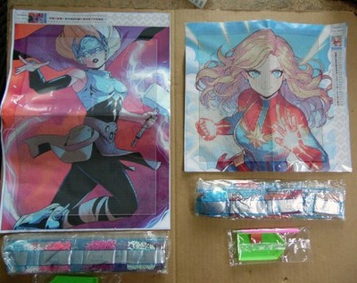 2 New Diamond Painting Kits, Mosaic, Diamond Dots - Female Superheros