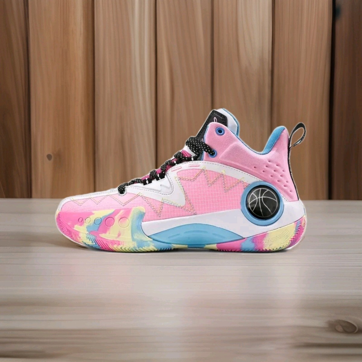 MEN'S PINK/BLUE/YELLOW ATHLETIC STYLISH LEATHER HARD RUBBER SIZE