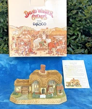 NIB David Winter Cottage "Fair-Well" 2002 Main Collection in Box w/ COA