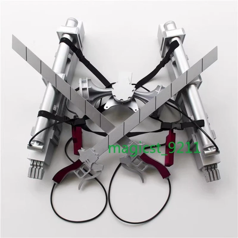Attack on Titan Anime 3D Maneuver Gear Cosplay Prop Set Blade Wearable Halloween - Image 2 of 4