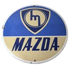 Vintage Mazda Porcelain Sign - Automobiles Mechanic Repair Shop Gas Pump Sign