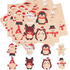 SULOLI Christmas Gift Tags Stickers, 120 Pcs Christmas Gift Labels Stickers S...