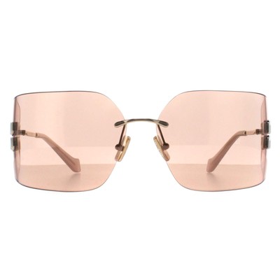 Miu Miu Sunglasses MU54YS ZVN20F Pale Gold Pink Mirror | eBay