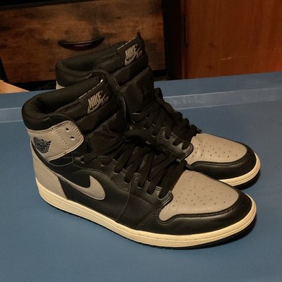 Nike Air Jordan 1 Shadow Men s High Top Lace Up Athletic Sneaker Black/Gray