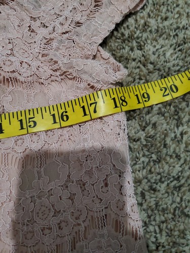 Monteau Los Angeles Light Peach Floral Dress 40s Vintage Style Mini Cold Shouldr - Picture 6 of 8
