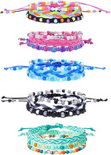 15Pcs Braided Beaded Friendship Bracelets for Teens Girls Handmade Stackable Wov