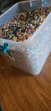 1 POUND (450g) Glass beads lot jewelry making mix variety supplies 85% glass B2