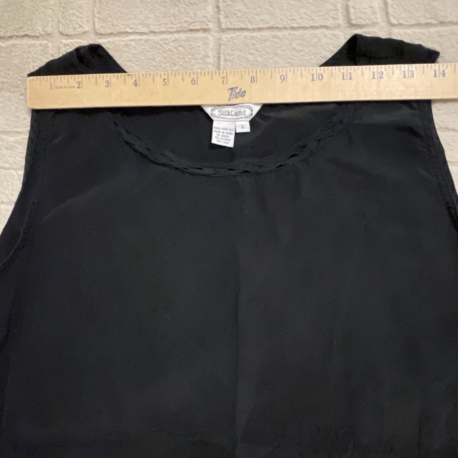 SILK LAND Tank Top L Shell Black Basic Career - image 1