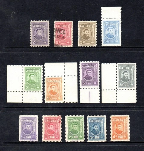 GUATEMALA _ 1945-52 'ARCHBISHOP' SET of 13 _ MNH-USED ____(948)