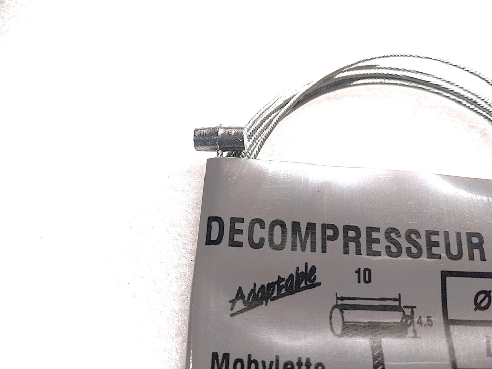 CÂBLE DE DÉCOMPRESSEUR-GAZ 2M25 MOBS PEUGEOT 103-MBK 51-MOTOBECANE-MOTOCONFORT - Photo 2/2