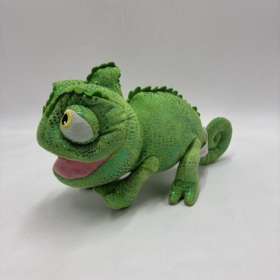Disney Parks 11'' Metallic Green Stuffed Plush Pascal Chameleon Tangled Rapunzel