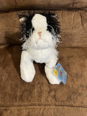 HM016 Ganz Webkinz Black and White Cat Plush New With Sealed Code