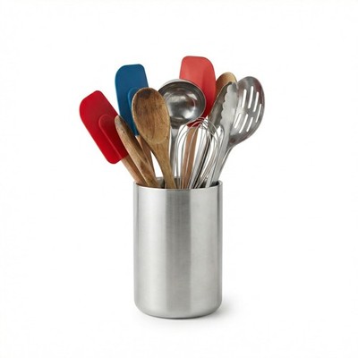 Kitchen Utensil Holder for Countertop, 304 Stainless Steel Double Wall Cookin...