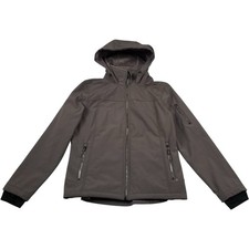 Women's Free Country Super Softshell Zip Jacket Size Large or 12/14 - Grey