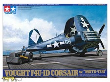 Tamiya 61085 Vought F4U-1D Corsair mit Motor-Schlepper (Moto-Tug) - 1:48