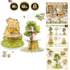2Pcs Classic Winnie Bear Baby Shower Birthday Decorations Cupcake Stands, Neu...