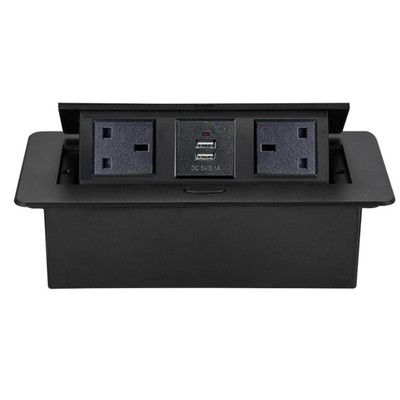 Desktop Pop Up Socket 2 X 3 Prong 2 X USB Ports Multifunctional Tabletop Popup