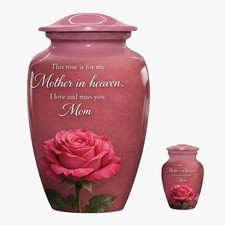 Mom Cremation Urn for Human Ashes Mother in Heaven Memorial Urn Rose Funeral 10