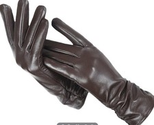 New women's 100 genuine leather sheepskin winter warm long gloves