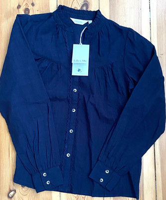 Lily & Me Bluse Langarm Wayfaring navy darkblue Blouse size: 38/ M Neu