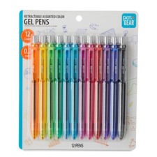 Pen Gear Retractable Gel Ink Pens, Assorted Colors, 0.7mm, 12 Count
