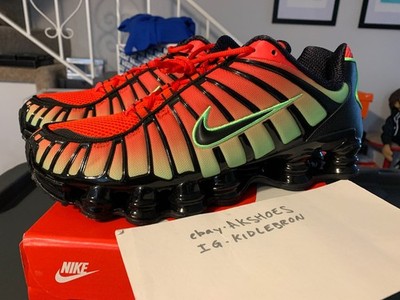NEW Nike Shox TL Sneaker Men's 11 Light Crimson Black Green Strike AV3595-601 r4