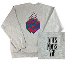 Vtg 90s Lotus Notes VIP Sweatshirt IBM Software Microsoft Tech Pullover Gray L